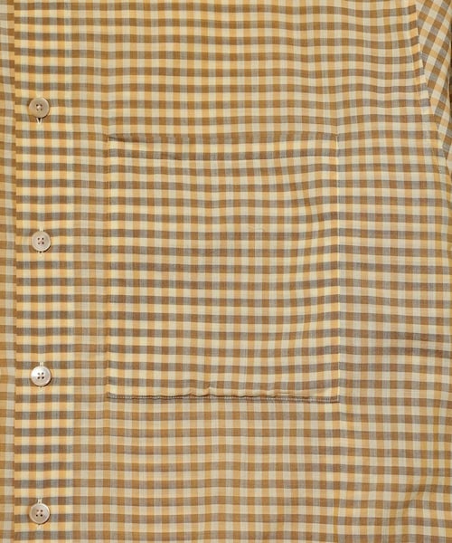 ADAM ET ROPE'（アダムエロペ）の「【AURALEE/オーラリー】AIRY LIGHT COTTON CHECK BIG SHIRT（シャツ/ブラウス・メンズ・ダークブラウン/イエロー・3/4）」の11枚目の写真