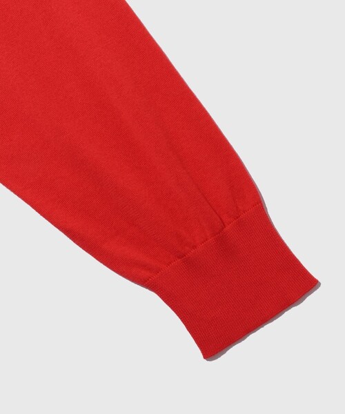 ADAM ET ROPE'(アダムエロペ)の「【URU/ウル】KNIT CARDIGAN(カーディガン/ボレロ・メンズ・チャコール/レッド・1/2)」の9枚目の写真