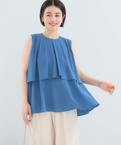 URBAN RESEARCH ROSSO（アーバンリサーチロッソ）の「レイヤードフレアブラウス（シャツ/ブラウス・レディース・CH.BLACK/BLUE/BABY PINK・Free）」の17枚目の写真