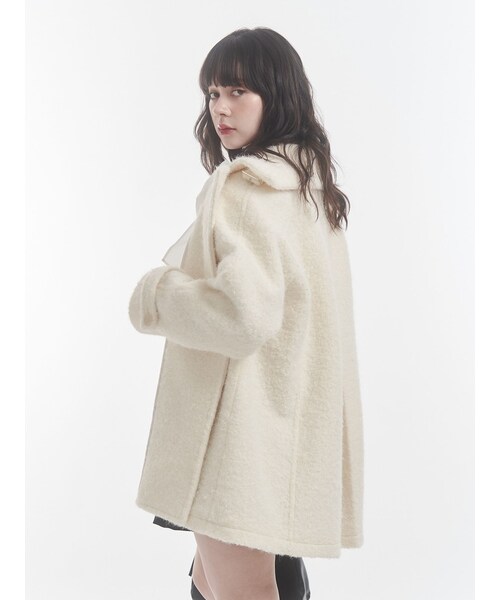 jouetie（ジュエティ）の「Aラインミドルコート（その他アウター・レディース・アイボリー/グレー/ブラック/ブラウン・M）」の2枚目の写真