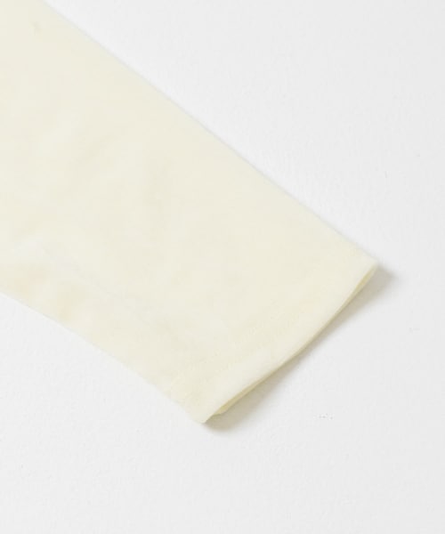 KBF（ケイビーエフ）の「シアーベロアクロスドレープTEE（Tシャツ/カットソー・レディース・IVORY/CHARCOAL・One）」の5枚目の写真