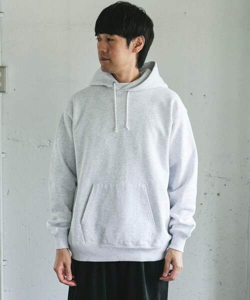 URBAN RESEARCH DOORS(アーバンリサーチドアーズ)の「裏起毛プルオーバーフーディー(パーカー・メンズ・ASH GRAY/TOP CCL・M/L)」の12枚目の写真