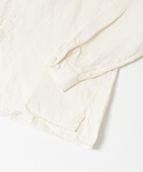 かぐれ（カグレ）の「MITTAN　和紙大麻シャツ（シャツ/ブラウス・レディース・白/墨黒・2）」の6枚目の写真