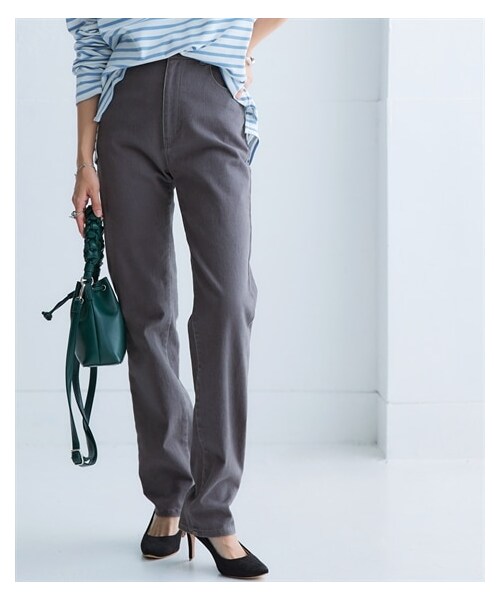 nissen（ニッセン）の「ストレッチゆるリラックスカラーデニムパンツ（ゆったりヒップ）（股下69cm）＜大きいサイズ有＞（パンツ・レディース・ソフトカーキ/バニラソフト/セサミグレー/ハニーマスタード/ソフトピンク/ラベンダー・L/LL/3L/4L/5L/6L/8L/10L/M/S）」の20枚目の写真