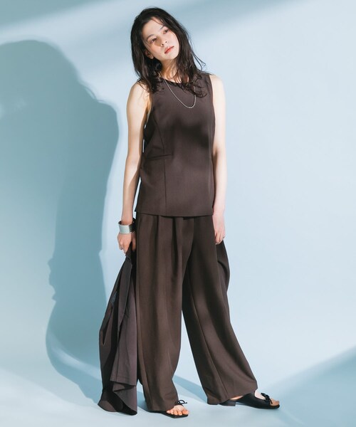 KBF（ケイビーエフ）の「バックオープンベストセットアップ（セットアップ・レディース・BLACK/BEIGE/BROWN・one）」の14枚目の写真