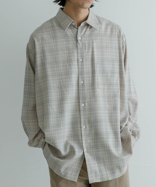 URBAN RESEARCH（アーバンリサーチ）の「MARKAWARE　COMFORT FIT SHIRTS（シャツ/ブラウス・メンズ・CHA CHK/GREIGE CHK・2/3）」の2枚目の写真