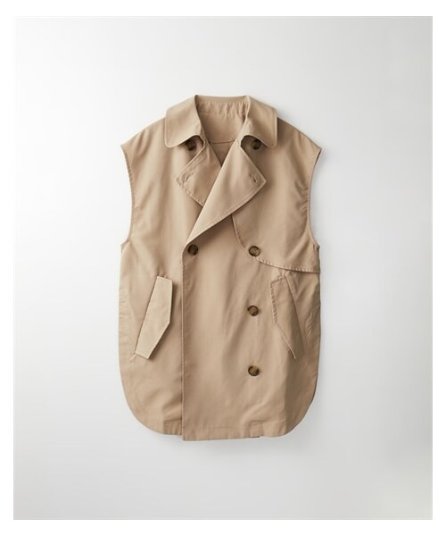 nissen（ニッセン）の「【Be praised】トレンチベスト（ジャケット/アウター・レディース・ベージュ/黒・S/M/L/LL）」の7枚目の写真