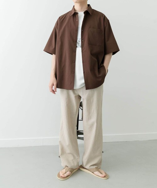 ITEMS URBANRESEARCH(アイテムズ アーバンリサーチ)の「ヨウリュウレギュラーカラー半袖シャツ(シャツ/ブラウス・メンズ・NVY/BRN/BLK・M/L)」の20枚目の写真