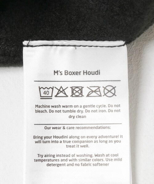 EKAL（エカル）の「HOUDINI　Ms Boxer Houdi（パーカー・メンズ・True Black/A TO Gray・M/L）」の9枚目の写真