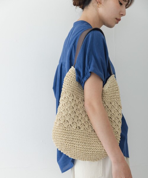 URBAN RESEARCH Sonny Label（アーバンリサーチサニーレーベル）の「ワンショルダーカゴバッグ（かごバッグ・レディース・ブラウン/ブラック・One）」の12枚目の写真