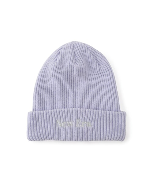 ROPE' PICNIC（ロペピクニック）の「【NEW ERA(R)/ニューエラ別注】MOLE YARN KNIT BEANIE（ニットキャップ/ビーニー・レディース・ブラック/オフホワイト/ラベンダー系・F）」の5枚目の写真