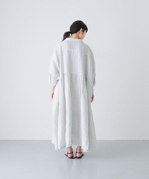 かぐれ（カグレ）の「Honnete　GATHERED DRESS（ワンピース・レディース・SILVER/BLUE/NOIR・One）」の14枚目の写真