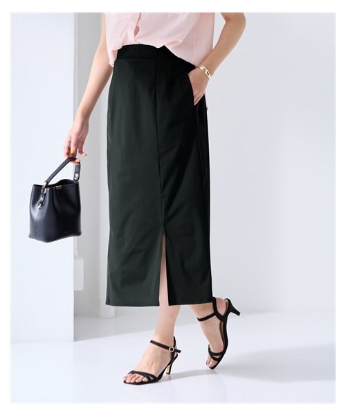 nissen（ニッセン）の「爽快スカート（接触冷感・イージーケア・UVカット・ストレッチ）＜大きいサイズ有＞（スカート・レディース・チャコール/カーキ/黒/青・S/M/L/LL/3L/4L/5L/6L/8L/10L）」の9枚目の写真