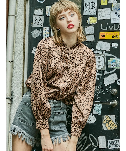 jouetie ボリュームスリーブ2wayチャイナブラウス ブラック jouetie ボリュームスリーブチャイナシャツ（ブラック