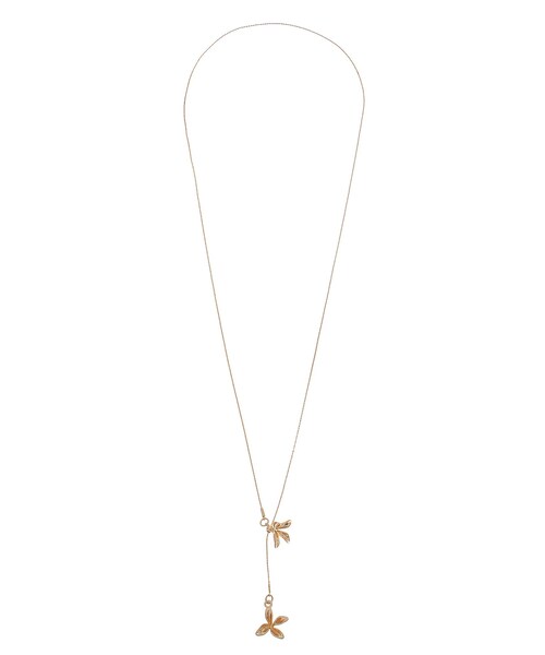 LAGUNAMOON（ラグナムーン）の「LADYフラワーチェーンドロストネックレス（ネックレス・レディース・ゴールド・F）」の2枚目の写真