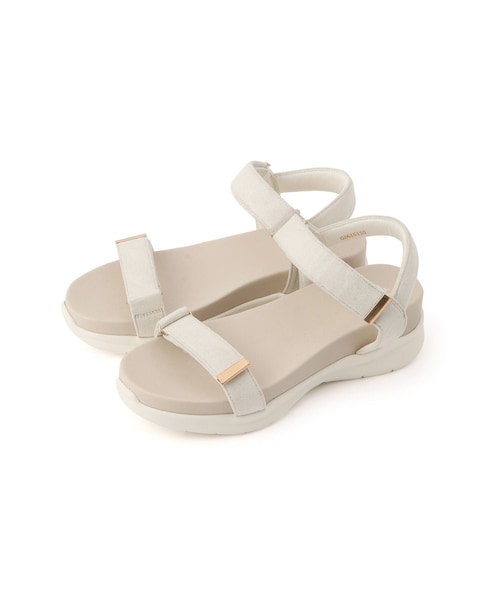 ROPE' PICNIC(ロペピクニック)の「ワニカンベルクロスニーカーサンダル(サンダル・レディース・ブラック/キナリ/ベージュ/ベージュ系/ネイビー・L/M/S)」の1枚目の写真