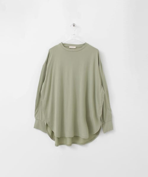 LAATO（ラート）の「ATELIER LONG T-SHIRTS（Tシャツ/カットソー・レディース・セージ/ワサビ・FREE）」の2枚目の写真