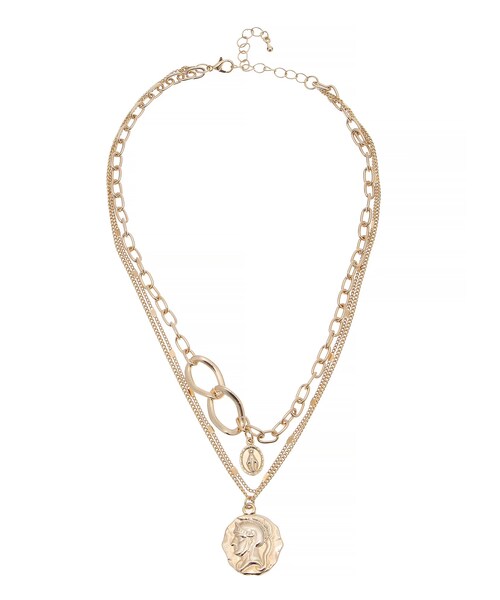 EVRIS（エヴリス）の「COIN CHARM 3連ネックレス（ネックレス・レディース・シルバー/ゴールド・F）」の4枚目の写真