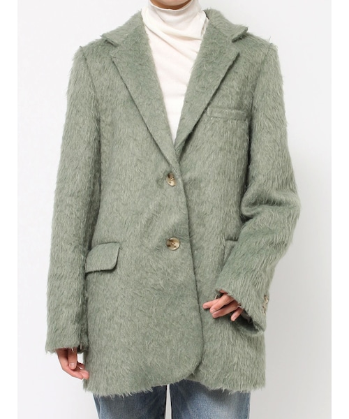 Ungrid（アングリッド）の「起毛ルーズジャケット（その他アウター・レディース・グレー/グリーン・S/M）」の5枚目の写真