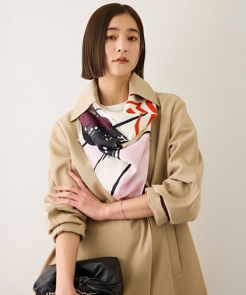 ROPE'（ロペ）の「【撥水加工】ライトミドル丈トレンチコート（トレンチコート・レディース・オフホワイト/ベージュ・F）」の18枚目の写真