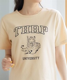 nissen | 大きいサイズ 綿混プリントTシャツ（吸汗速乾）（薄手素材）(Tシャツ/カットソー)