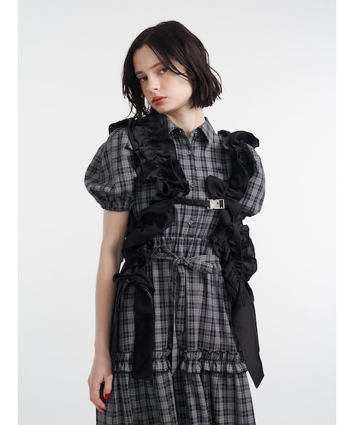 jouetie（ジュエティ）の「リボンハーネス（チャーム・レディース・オフホワイト/ブラック・F）」の2枚目の写真