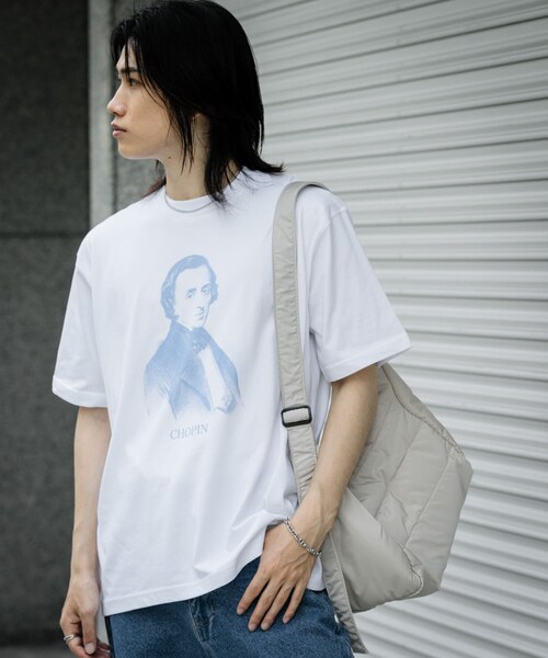 SENSE OF PLACE by URBAN RESEARCH（センスオブプレイスバイアーバンリサーチ）の「ヴィンテージライクTシャツ(ショパン)（Tシャツ/カットソー・メンズ・WHITE/MINT・M/L）」の10枚目の写真