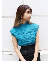 MURUA | アシメケーブルニットタンク(ニット/セーター)