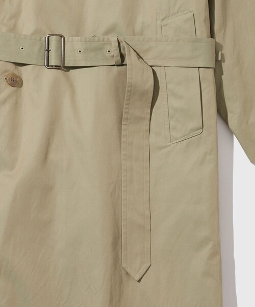 ADAM ET ROPE'(アダムエロペ)の「【blurhms/ブラームス】Cotton Gabardine Trench Coat(ダウンジャケット/コート・メンズ・カーキ・3/4)」の8枚目の写真
