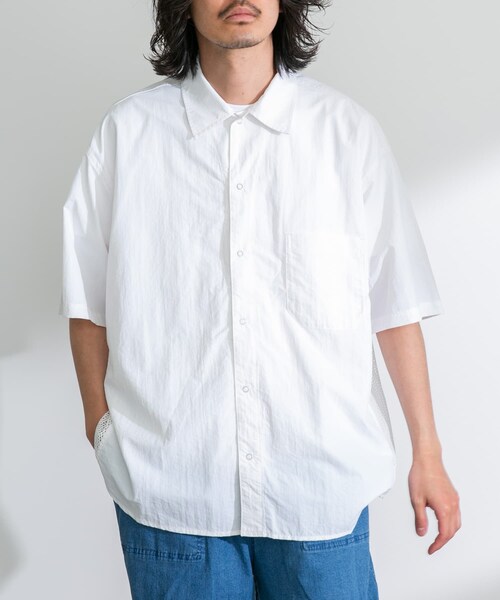 URBAN RESEARCH Sonny Label（アーバンリサーチサニーレーベル）の「ARMY TWILL　Nylon OX Mesh H/S Shirts（シャツ/ブラウス・メンズ・BLACK/KHAKI/WHITE・S/M）」の11枚目の写真