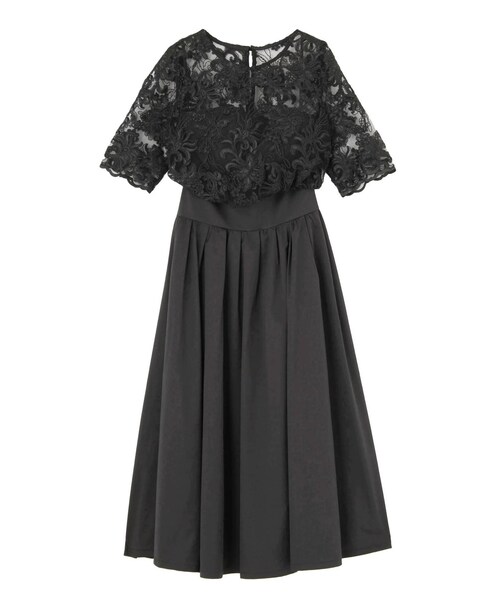 LAGUNAMOON（ラグナムーン）の「LADYオーバーレースギャザードレス Ⅲ（ドレス・レディース・ブラック/ラベンダー/ライトシルバー/ゴールド・S/M）」の15枚目の写真