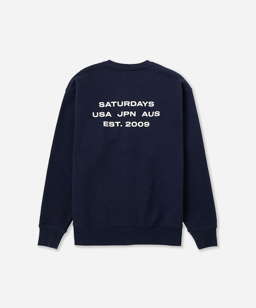Saturdays NYC（サタデーズ ニューヨークシティ ）の「Bowery International Crew Sweatshirt（スウェット・レディース・ブラック/ライトグレー/ネイビー・L/M/S/XL）」の22枚目の写真