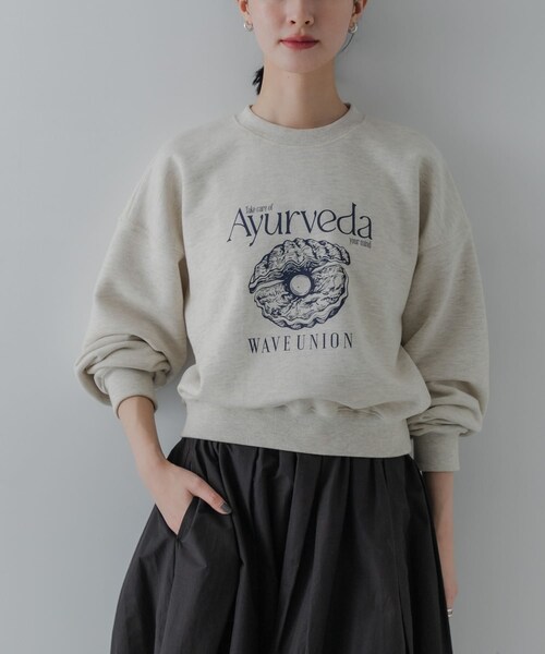 URBAN RESEARCH(アーバンリサーチ)の「『別注』WAVEUNION×URBAN RESEARCH SWEAT SHIRTS(スウェット・レディース・H GRAY/OATMEAL/NAVY・One)」の14枚目の写真