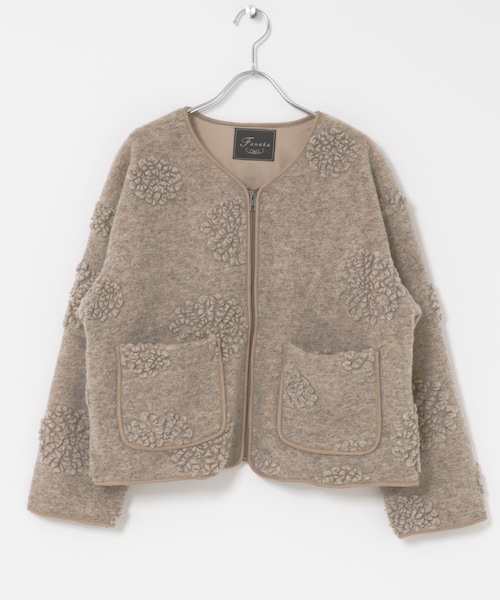 THE GOODLAND MARKET（ザグッドランドマーケット）の「FANAKA　SHORT BLOUSON（ブルゾン・レディース・MULTI/BLACK/BEIGE・FREE）」の3枚目の写真