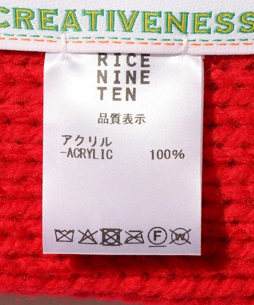 ADAM ET ROPE'（アダムエロペ）の「【RICE NINE TEN/ライス ナイン テン】HAND KNITTED STRIPED SCARF（マフラー・メンズ・ブルー/レッド・F）」の8枚目の写真