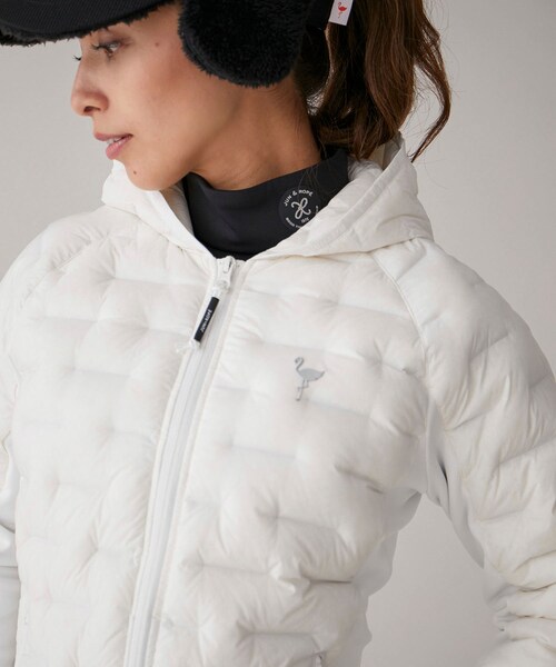 ROPE'(ロペ)の「【撥水】ストレッチナイロン ダウンブルゾン(ダウンジャケット/コート・レディース・ホワイト/ベージュ/ネイビー・L/M/S)」の19枚目の写真