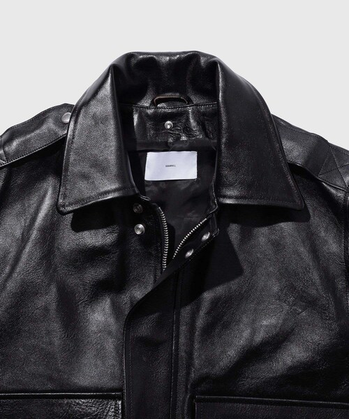 ADAM ET ROPE'（アダムエロペ）の「【SUGARHILL/シュガーヒル】SHRINK LEATHER G-1 JACKET（その他アウター・メンズ・ブラック・2/3）」の6枚目の写真