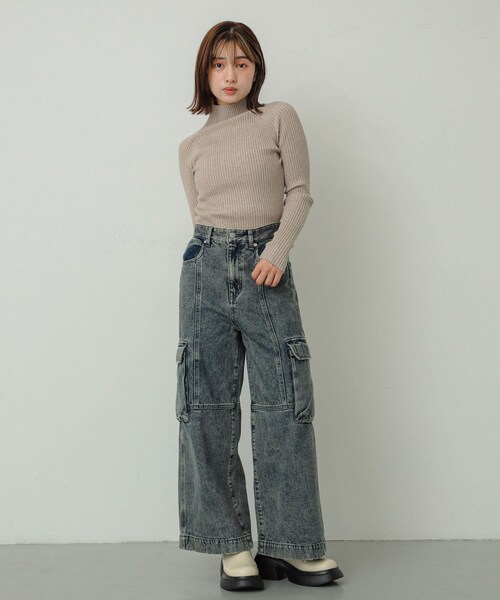 SENSE OF PLACE by URBAN RESEARCH（センスオブプレイスバイアーバンリサーチ）の「ヴィンテージデニムワイドパンツ（デニムパンツ・レディース・GRAY/L.INDIGO・S/M）」の18枚目の写真