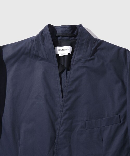 ADAM ET ROPE'(アダムエロペ)の「【HED MAYNER/ヘドメイナー】COMPACT COTTON JACKET(ノーカラージャケット・メンズ・ネイビー・S/XS)」の4枚目の写真