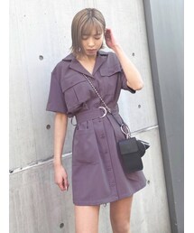EMODA | ワイドベルトミニワンピース(ワンピース)