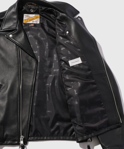 ADAM ET ROPE'(アダムエロペ)の「《別注》【Schott×MARKAWARE/ショット×マーカウェア】EX ONESTAR MW(ライダースジャケット・メンズ・ブラック・1/2/3)」の11枚目の写真