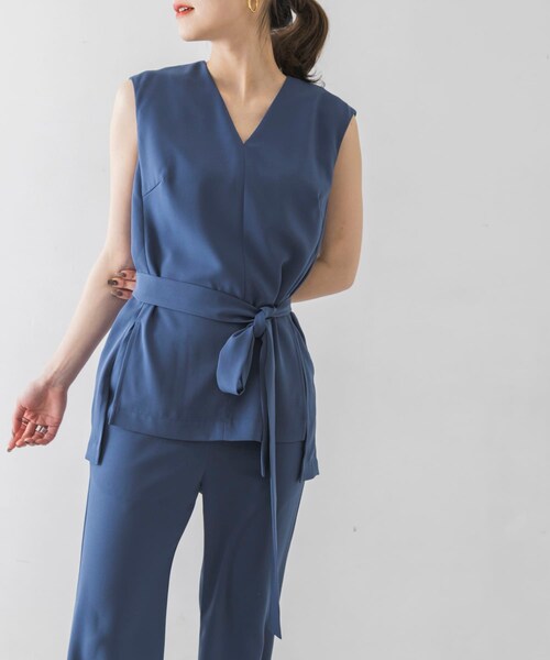 URBAN RESEARCH(アーバンリサーチ)の「LA MAISON ベルト付きセットアップ(セットアップ・レディース・BLUE/BROWN・S/M)」の3枚目の写真