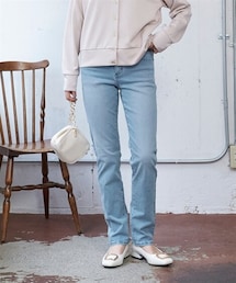 nissen | 大きいサイズ すごのびストレッチデニムスリムパンツ（ゆったり太もも）（選べる３レングス）(チノパンツ)