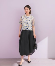 URBAN RESEARCH ROSSO WOMEN | フラワーベルト付シアーダンボールスカート(スカート)