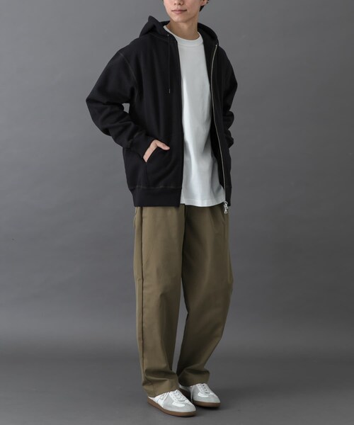 URBAN RESEARCH DOORS(アーバンリサーチドアーズ)の「FORK&SPOON リサイクルコットン裏毛ジップフーディー(パーカー・メンズ・DARKPURPLE/BLACK・4/5)」の16枚目の写真