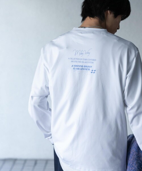 SENSE OF PLACE by URBAN RESEARCH(センスオブプレイスバイアーバンリサーチ)の「Galaxy Graphic Long-Sleeve T-shirts(Tシャツ/カットソー・メンズ・WHITE/BLACK/L.GRAY・M/L)」の7枚目の写真