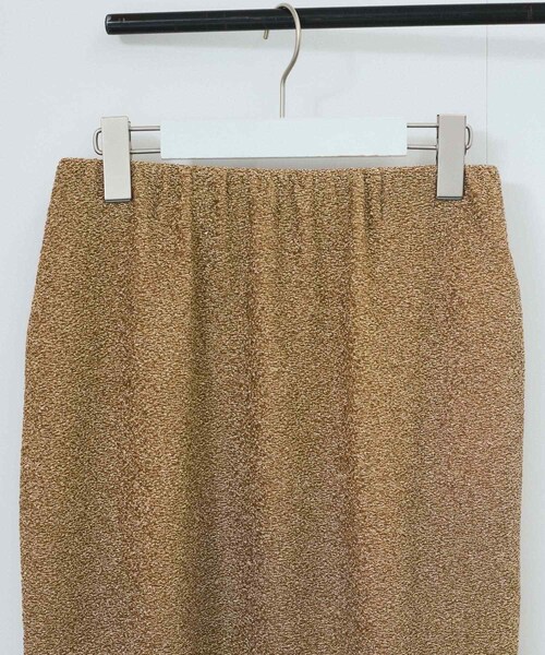 ADAM ET ROPE'（アダムエロペ）の「シャイニージャカードナロースカート（スカート・レディース・ネイビー系/ゴールド・F）」の5枚目の写真