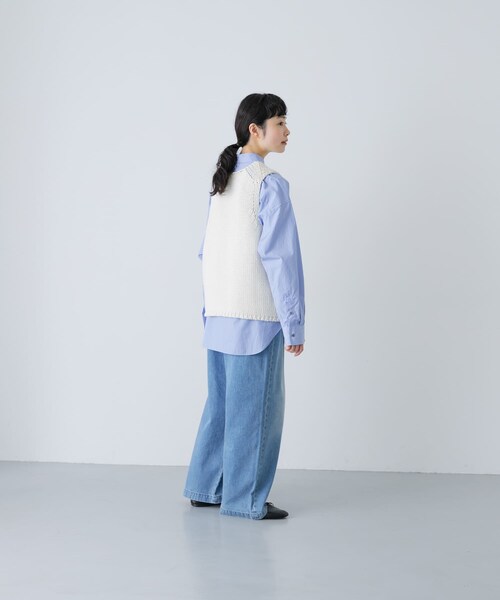 かぐれ（カグレ）の「コットンローゲージニットベスト（ベスト・レディース・IVORY・Free）」の6枚目の写真