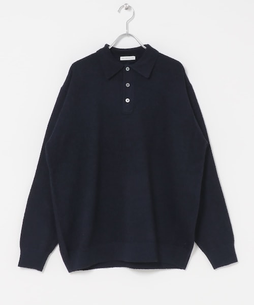 URBAN RESEARCH DOORS（アーバンリサーチドアーズ）の「ミニブークレ ニットポロ（ニット/セーター・メンズ・BROWN/NAVY/YELLOW・M/L）」の2枚目の写真