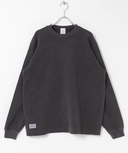 EKAL（エカル）の「MINE　PD/GD DYE THERMAL 11.5 OZ（Tシャツ/カットソー・メンズ・PD BLACK/GD BRASS・2/3）」の3枚目の写真
